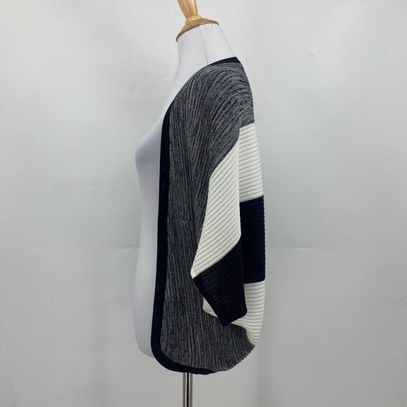 Misook Cardigan Womens S Small Exclusively Colorblock Open Front Bolero Sweater - Picture 3 of 9